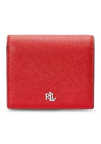 Crosshatch Leather Compact Wallet