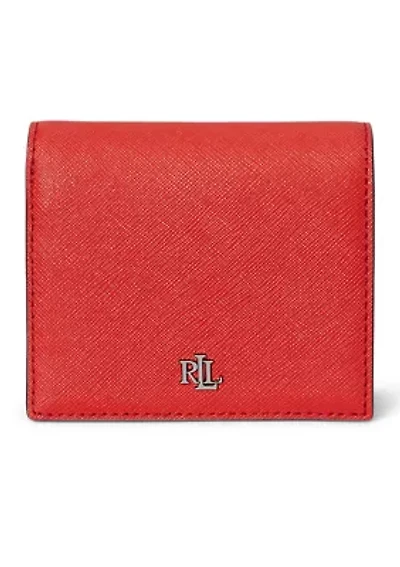 Crosshatch Leather Compact Wallet