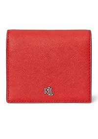 Crosshatch Leather Compact Wallet