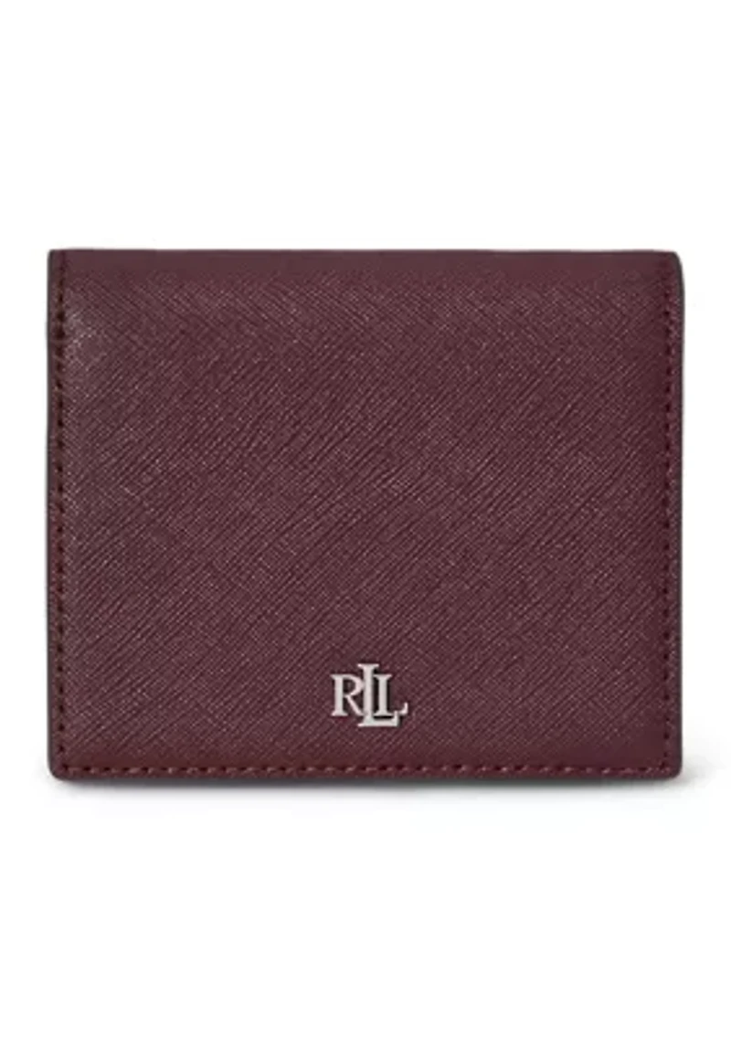 Crosshatch Leather Compact Wallet