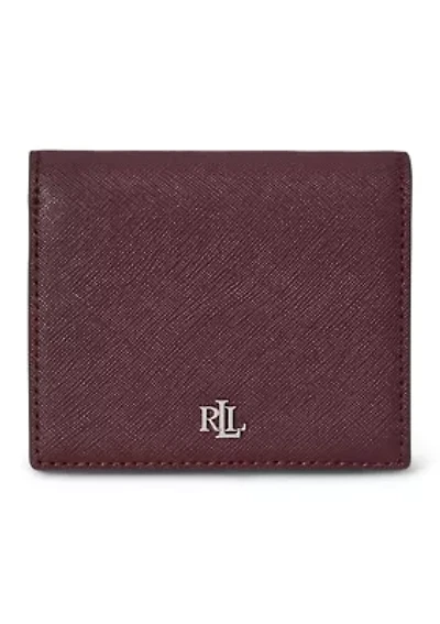 Crosshatch Leather Compact Wallet