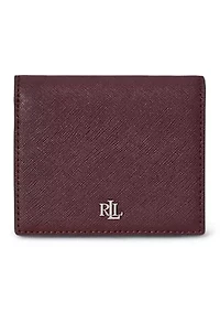 Crosshatch Leather Compact Wallet