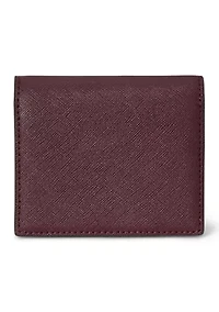 Crosshatch Leather Compact Wallet