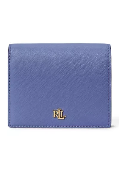 Crosshatch Leather Compact Wallet