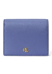 Crosshatch Leather Compact Wallet