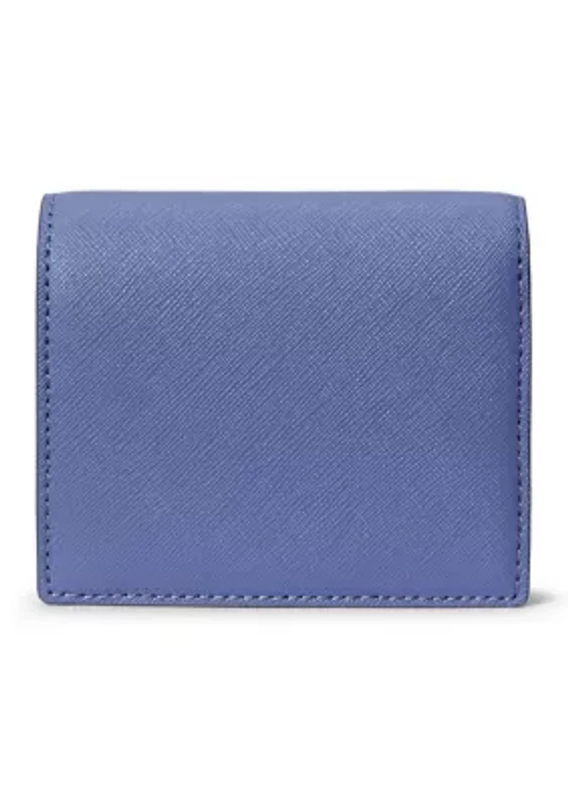 Crosshatch Leather Compact Wallet