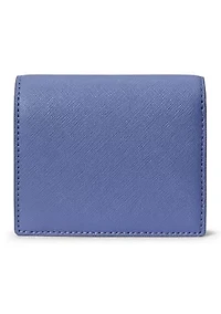 Crosshatch Leather Compact Wallet