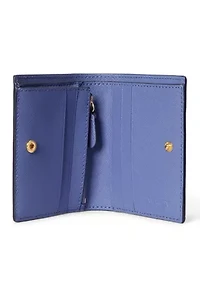 Crosshatch Leather Compact Wallet