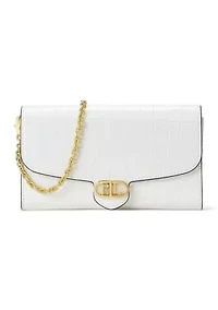 Croc-Embossed Medium Adair Crossbody