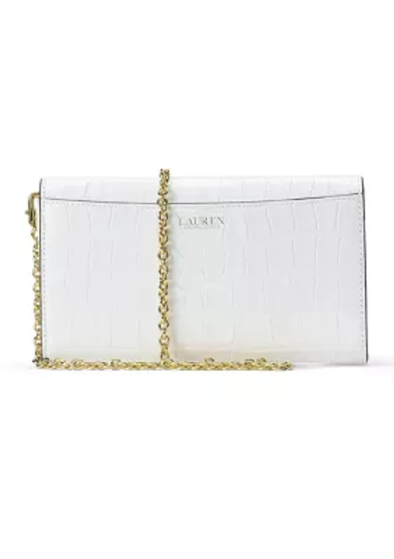 Croc-Embossed Medium Adair Crossbody