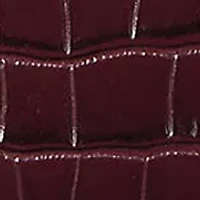 Crocodile-Embossed Leather Large Pouch