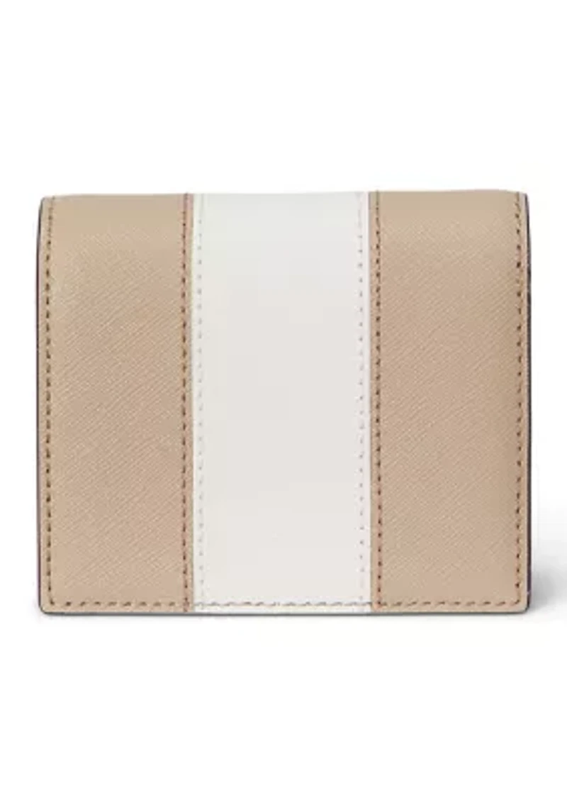Two Tone Leather Compact Wallet