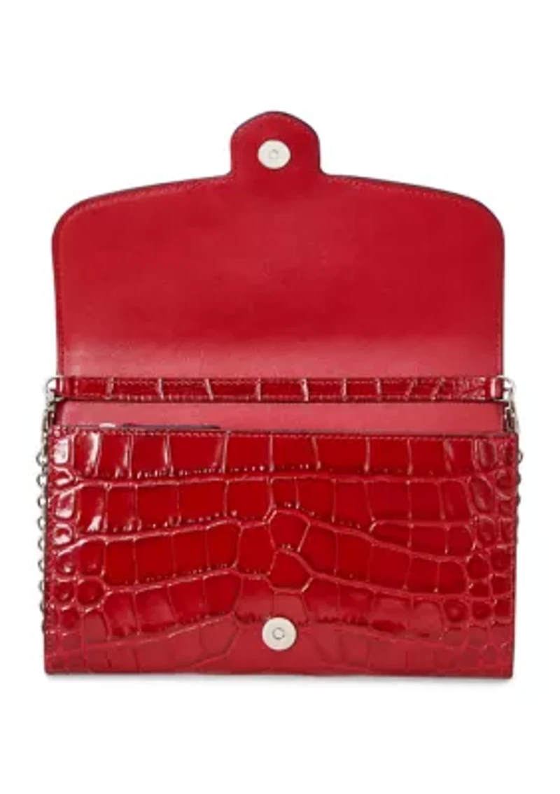 Croc Embossed Medium Adair Crossbody Bag
