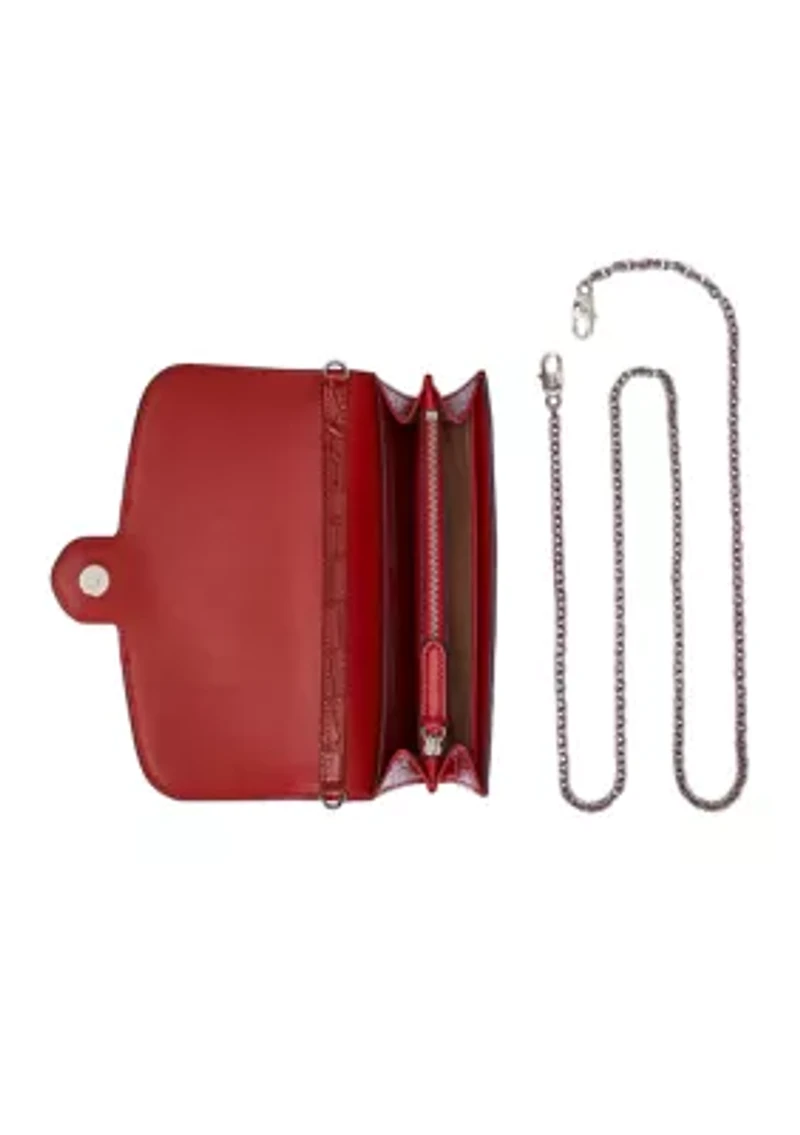 Croc Embossed Medium Adair Crossbody Bag