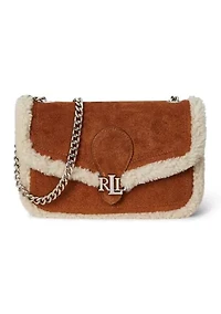 Shearling-Trim Bradley Crossbody Wallet