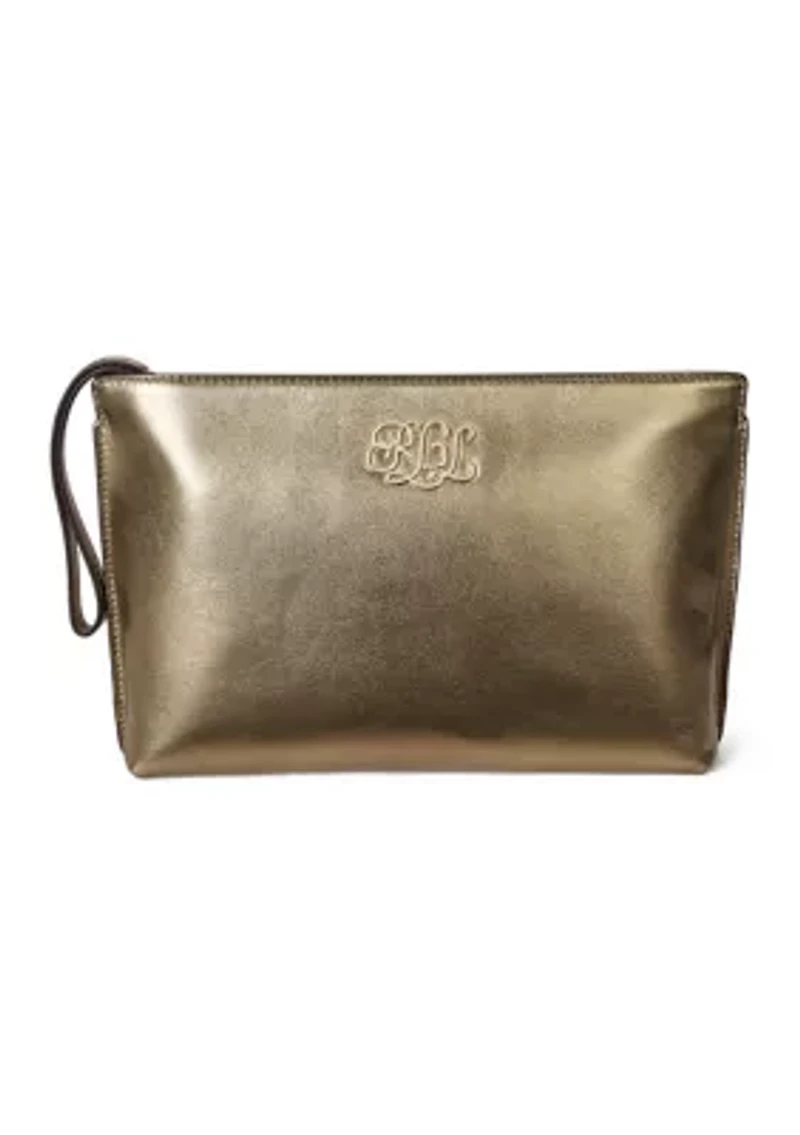 Metallic Nappa Leather Large Pouch