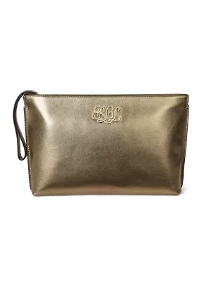 Metallic Nappa Leather Large Pouch