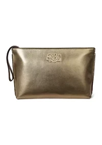 Metallic Nappa Leather Large Pouch