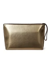 Metallic Nappa Leather Large Pouch