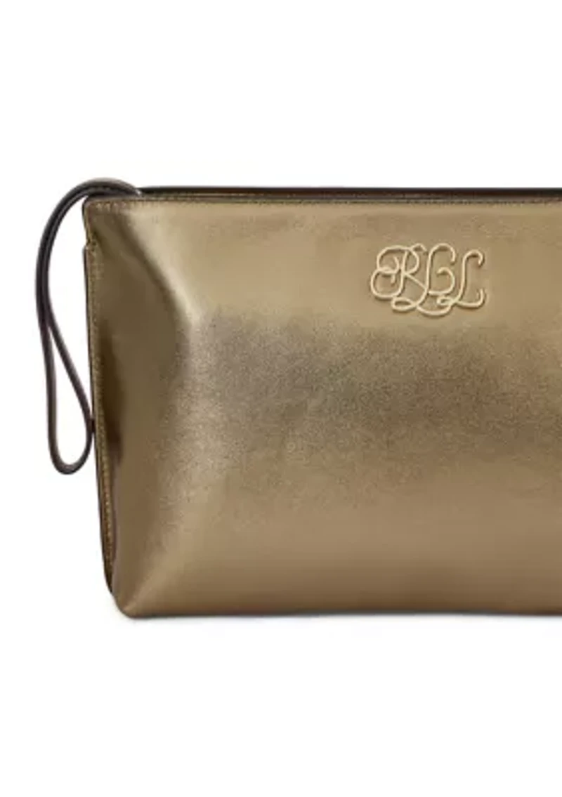Metallic Nappa Leather Large Pouch