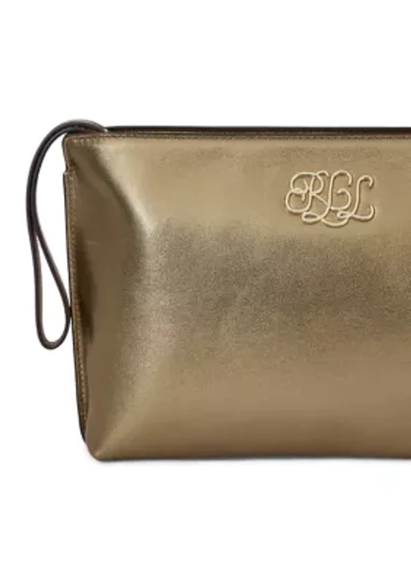 Metallic Nappa Leather Large Pouch