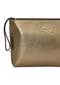 Metallic Nappa Leather Large Pouch