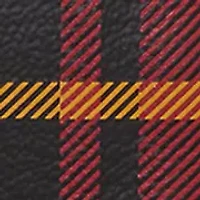 Plaid Nappa Leather Mini Zip Pouch