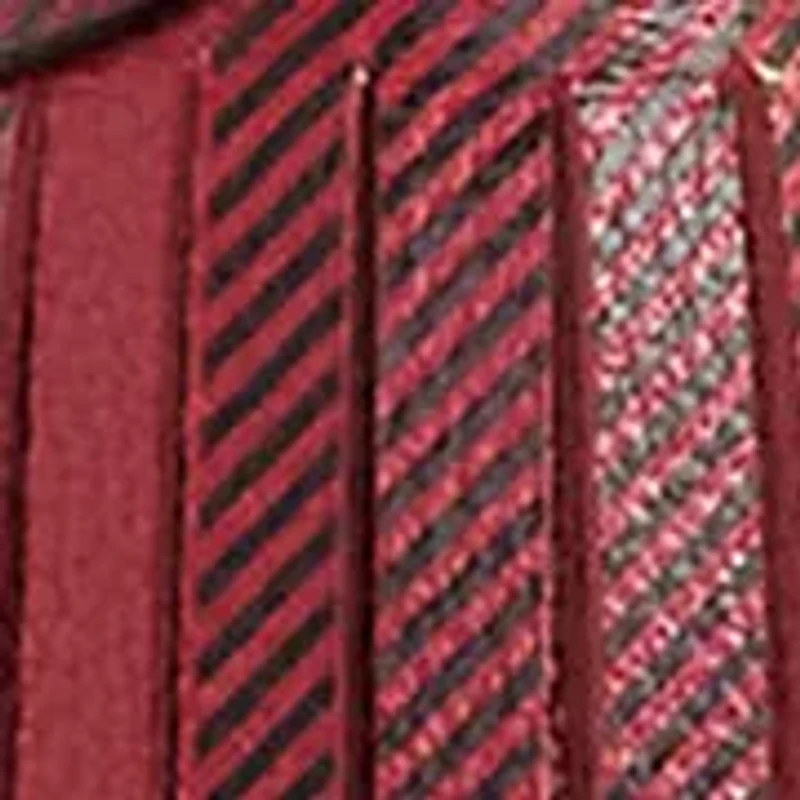 Padlock & Plaid Leather Tassel Charm