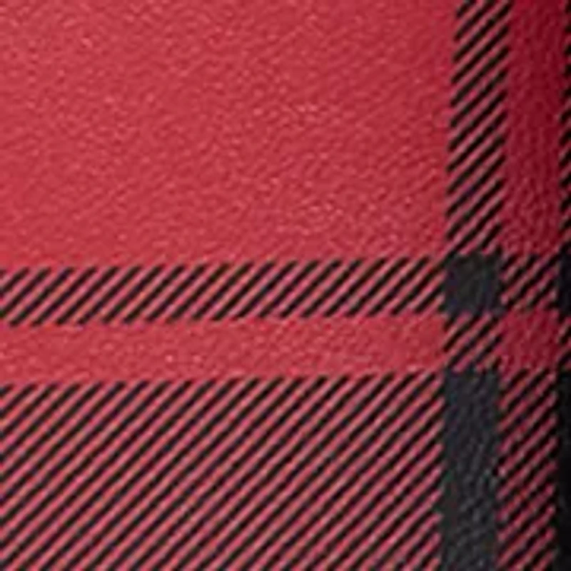 Plaid Nappa Leather Zip Card Case