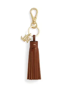 Logo & Leather Tassel Charm