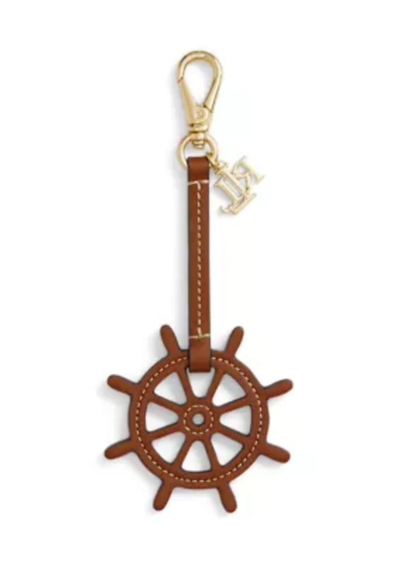 Leather Wheel & Logo Charm