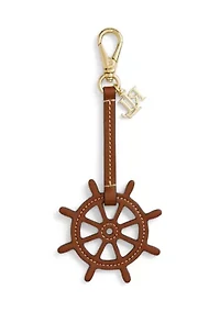 Leather Wheel & Logo Charm