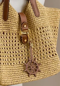 Leather Wheel & Logo Charm