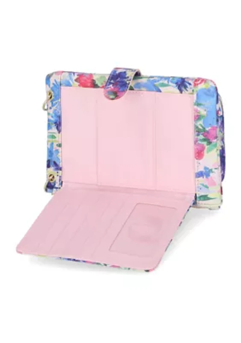 Smooth Floral Peach Cornelia Crossbody Bag