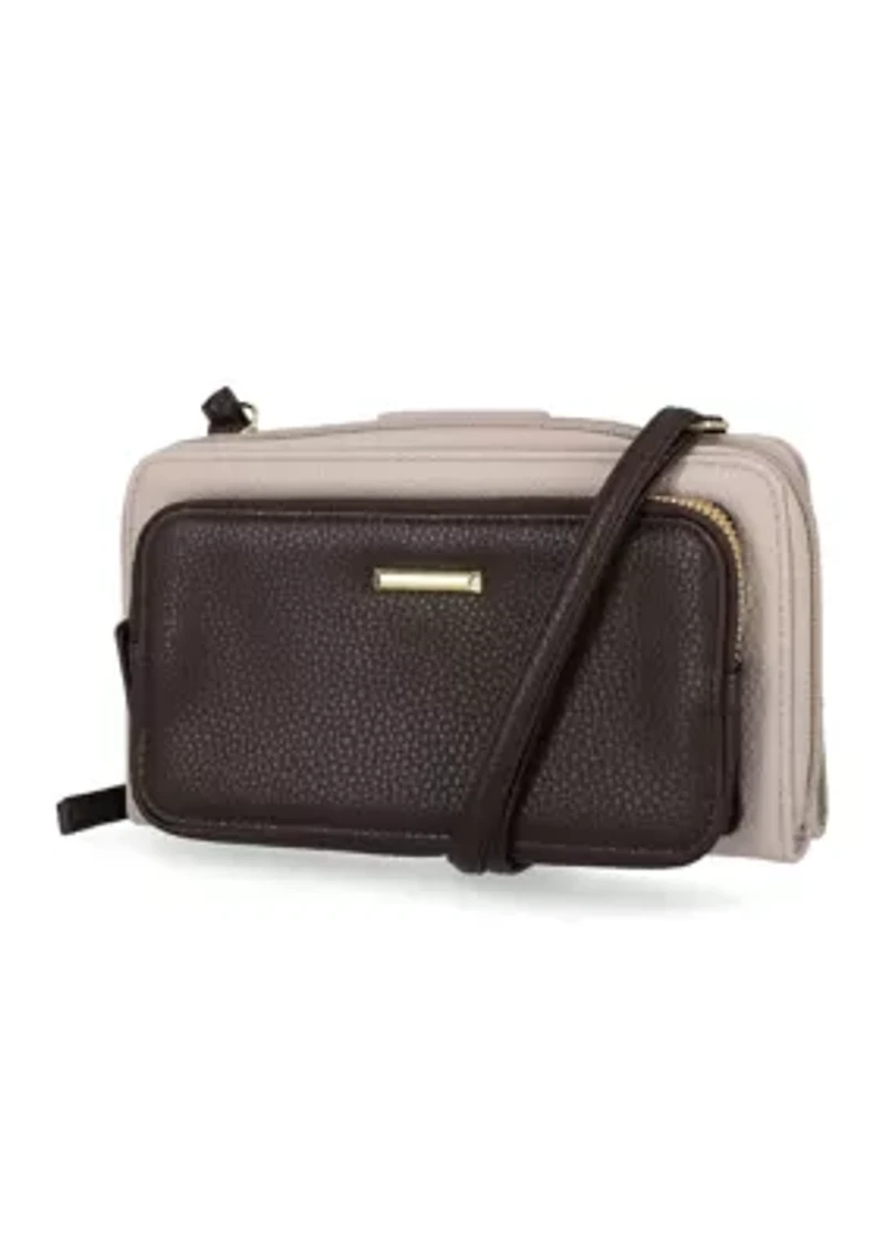 Mavis Color Blocked Crossbody Wallet