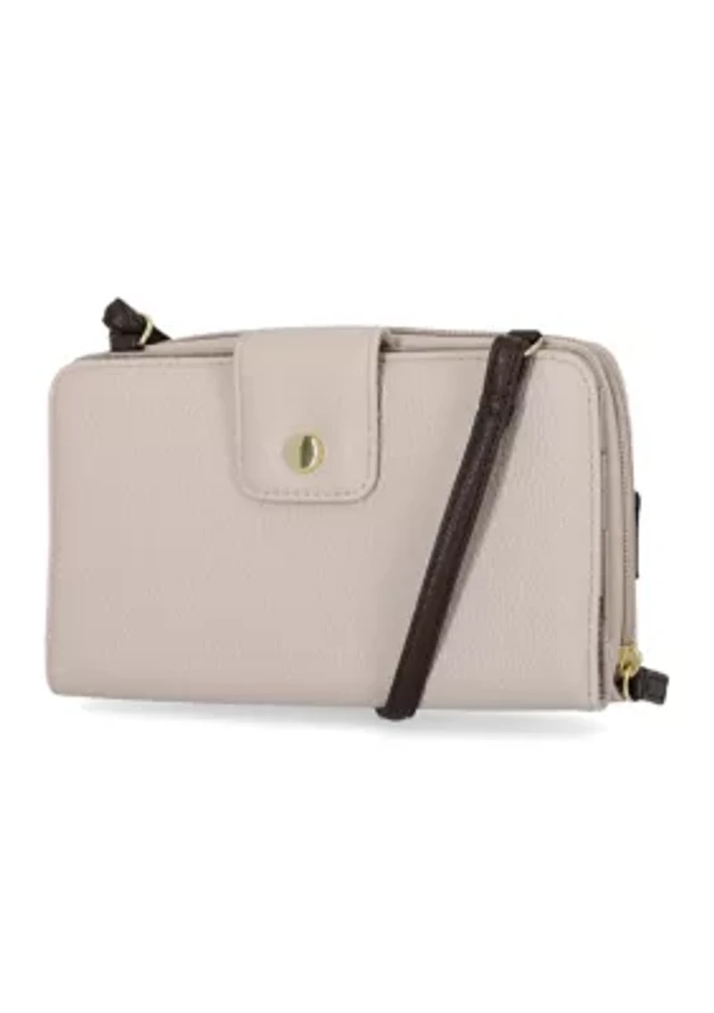 Mavis Color Blocked Crossbody Wallet