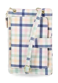 Cornelia Plaid Wallet on a String