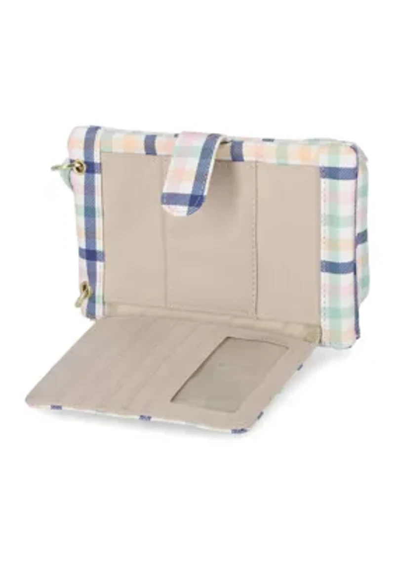 Cornelia Plaid Wallet on a String