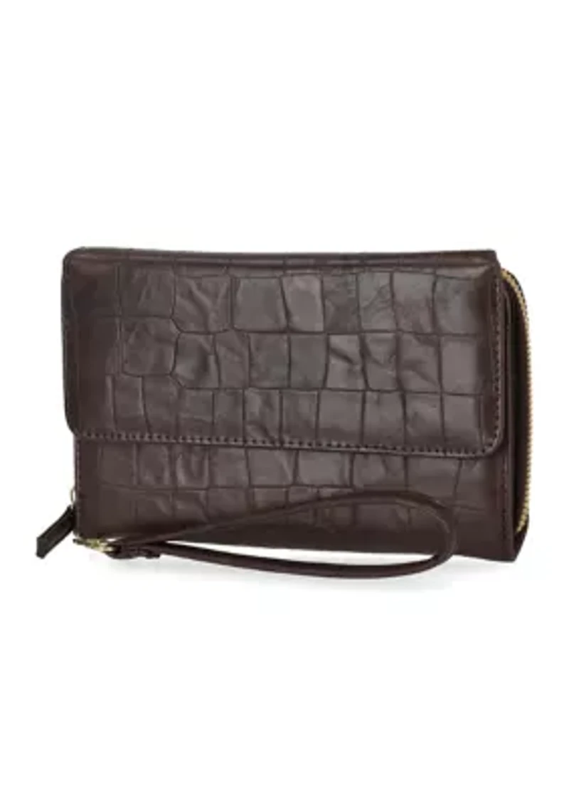 Faux Croco Essential Wallet