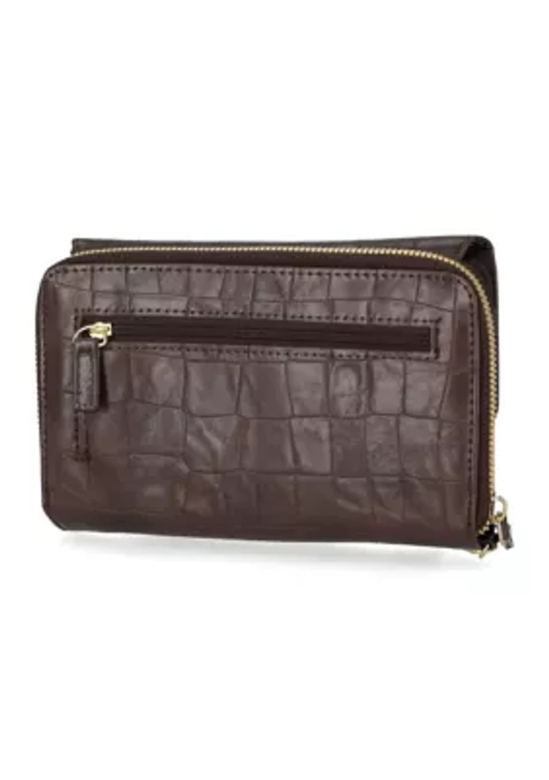 Faux Croco Essential Wallet