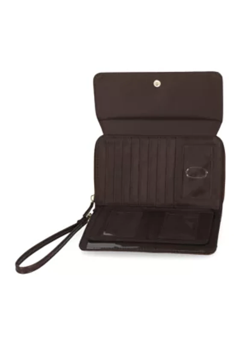 Faux Croco Essential Wallet