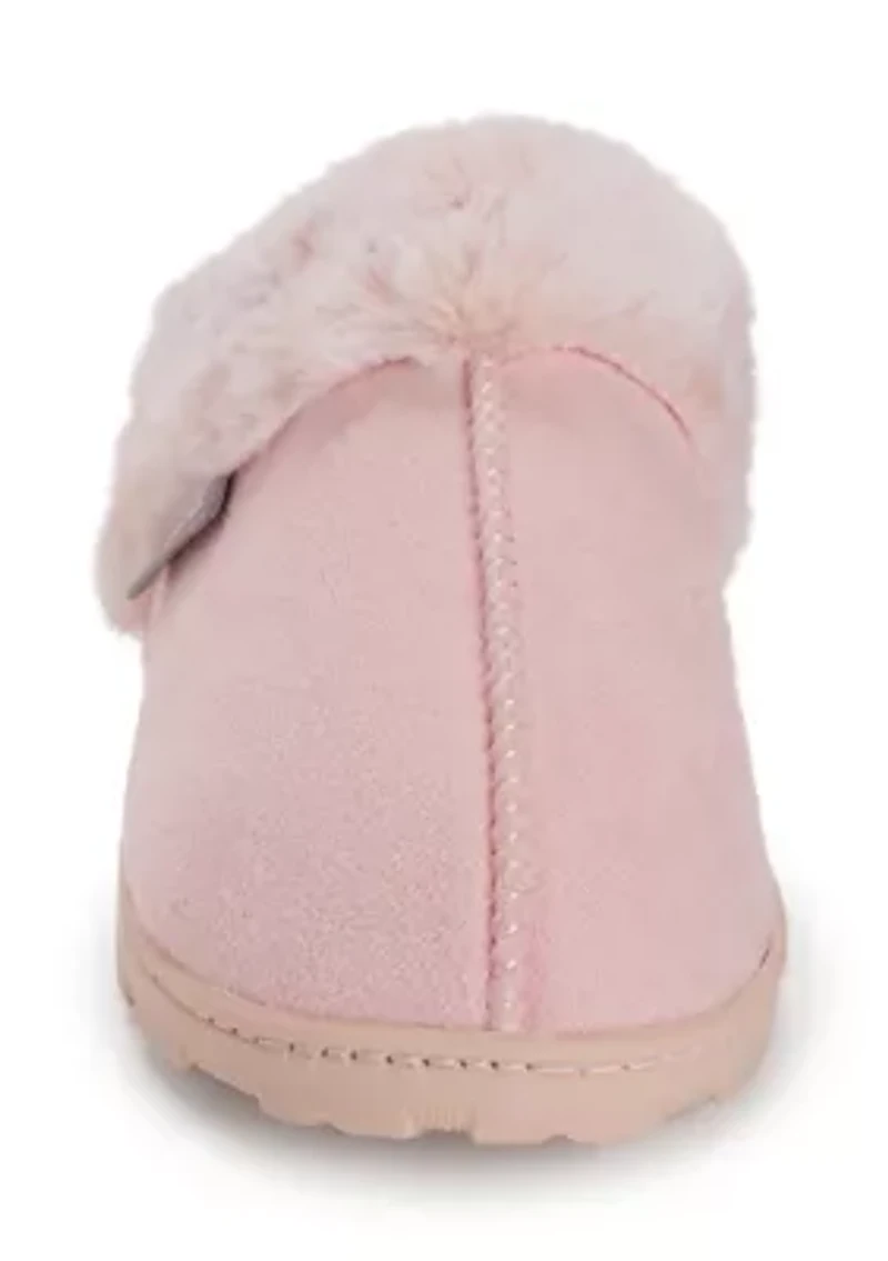 Women's Crimson Microsuede Clog Slipper