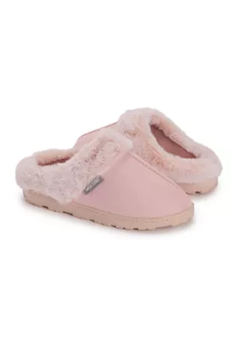 Women's Crimson Microsuede Clog Slipper