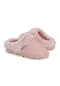 Women's Crimson Microsuede Clog Slipper