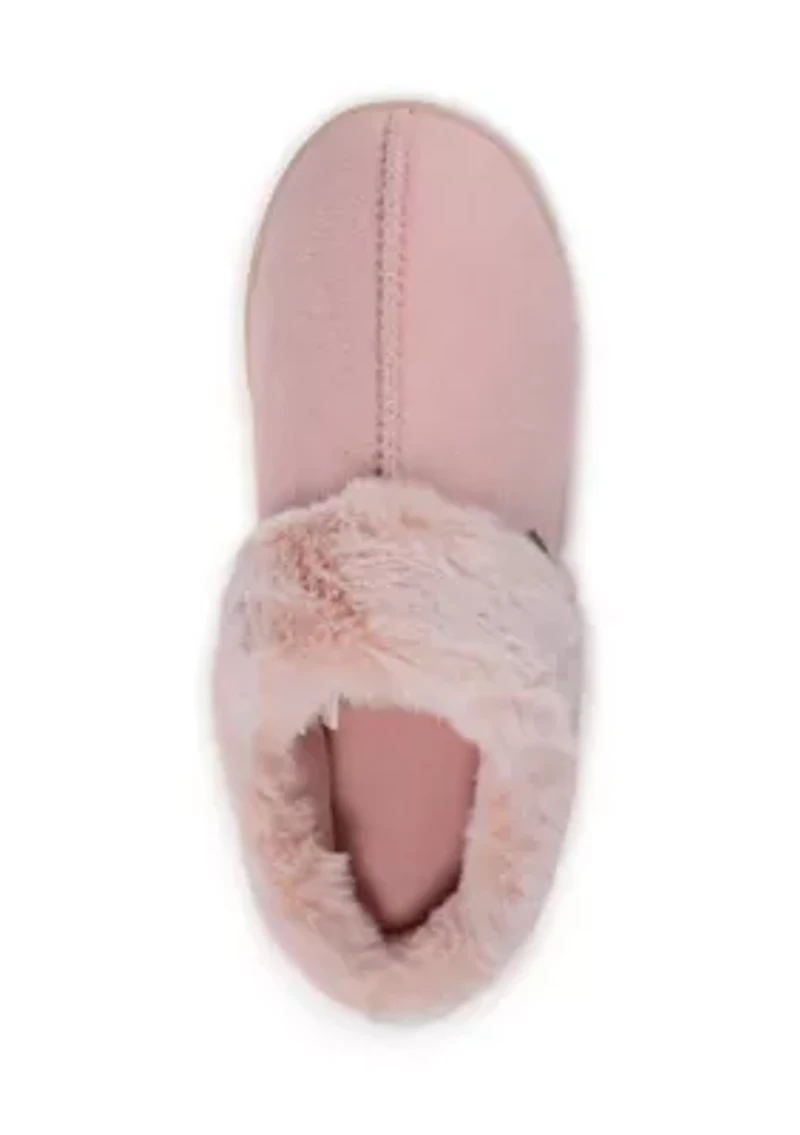 Women's Crimson Microsuede Clog Slipper