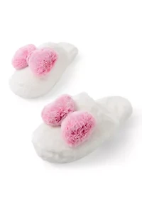 Pillow Top Bow Slipper Scuffs