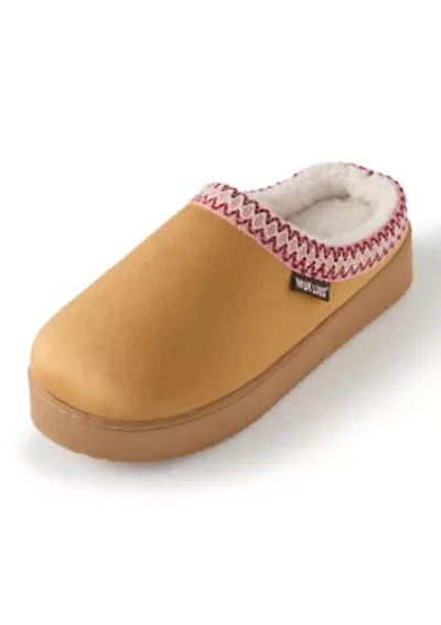 Platform Clogs with Decorative Tape