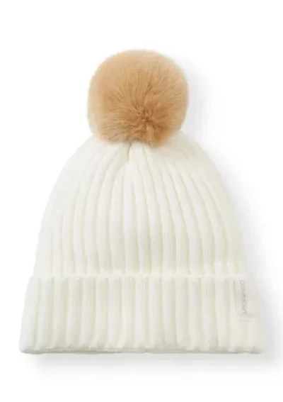 Faux Fur Pom Beanie