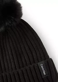 Faux Fur Pom Beanie