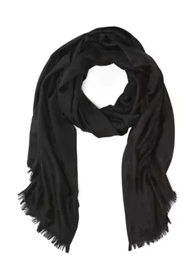 Metallic Orchid Wrap Scarf